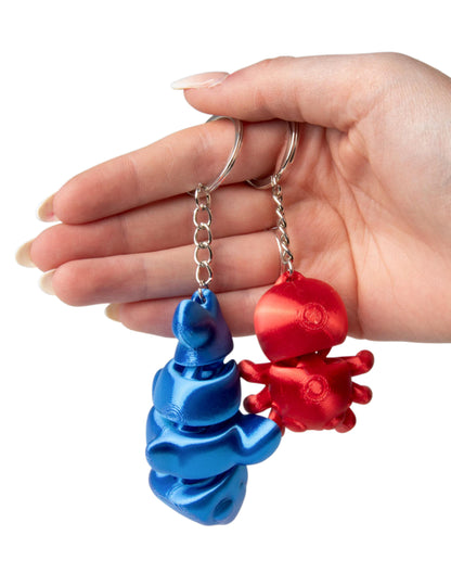 Privjesak za ključeve s malim šarenim životinjama 