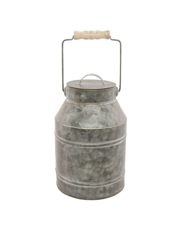 Vrč za mlijeko od cinka s poklopcem 22 cm seoski vintage dekor