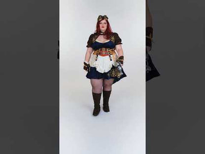 Futuristička retro prerušena steampunk žena