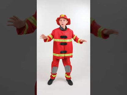 Dječji crveni vatrogasac kostim