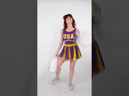 Pompom Girl USA Violet i Yellow Woman kostim