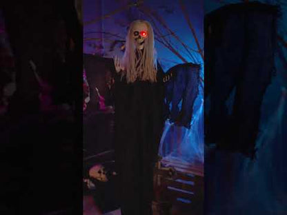 Dekoracija za objesiti crni anđeo svijetle smrti 110 cm