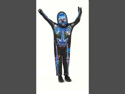Néon Skeleton kostim u dječjoj recikliranoj tkanini