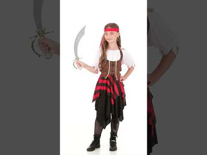 Smeđa i crna djevojka gusar prerušen