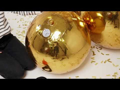 Boule miroir gonflable dorée 120 cm