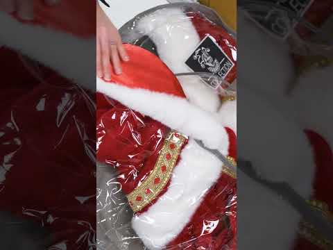 Déguisement Père Noël Velours avec Cape Rouge Haut de Gamme
