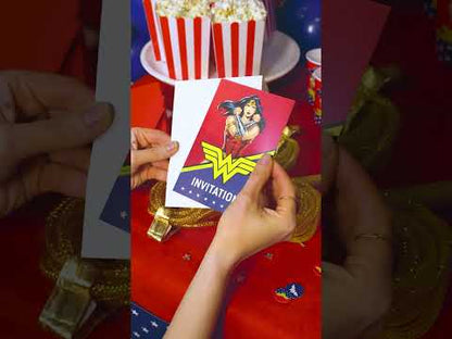 8 Pozivnice s Wonder Woman 10x16cm omotnice