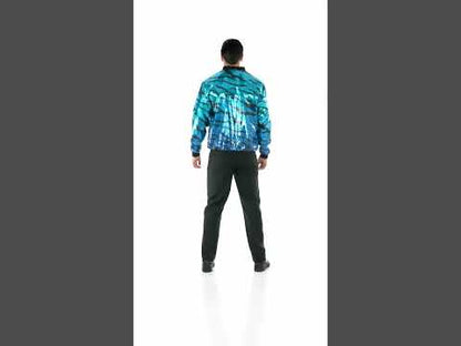 Veste à sequins vague bleue adulte
