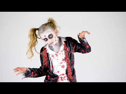 Halloween zombi učenica prerušava se