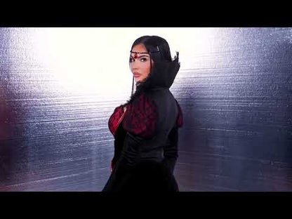 Seksi crveni i crni kostim vampira za žene