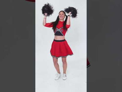 Luksuzni pompom djevojka crvena žena kostim