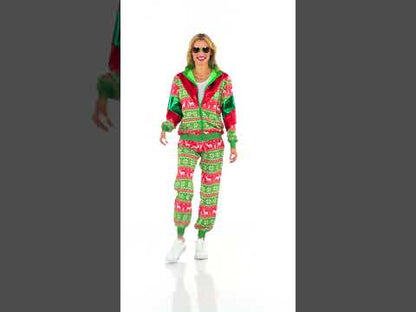 Zeleno-crveni božićni kostim za odrasle