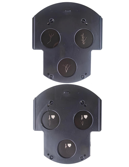 Détail des plaques de motifs du projecteur de foudre avec son du tonnerre