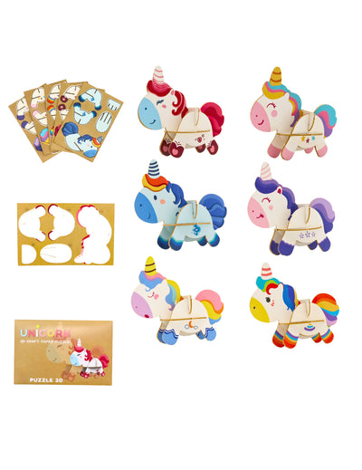 3D puzzle jednorog 12 x 8 cm
