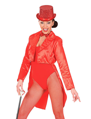 Crvena satenska rep žena