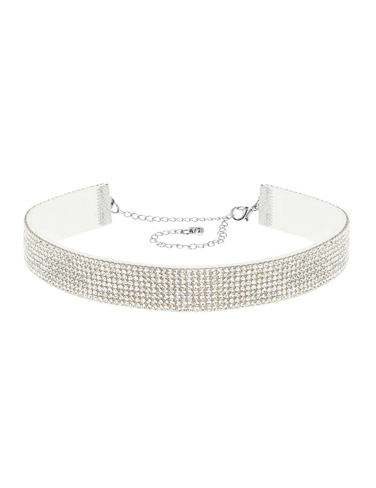Bijela choker ogrlica sa cirkonima za odrasle