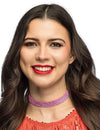 Ružičasti choker s cirkonima za odrasle