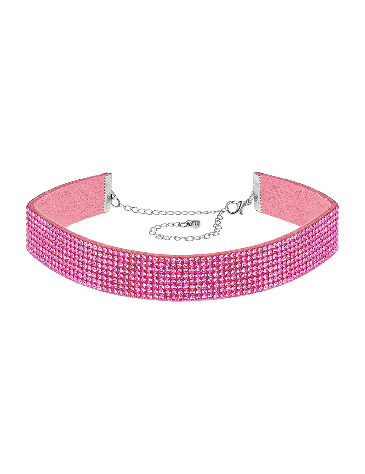 Ružičasti choker s cirkonima za odrasle