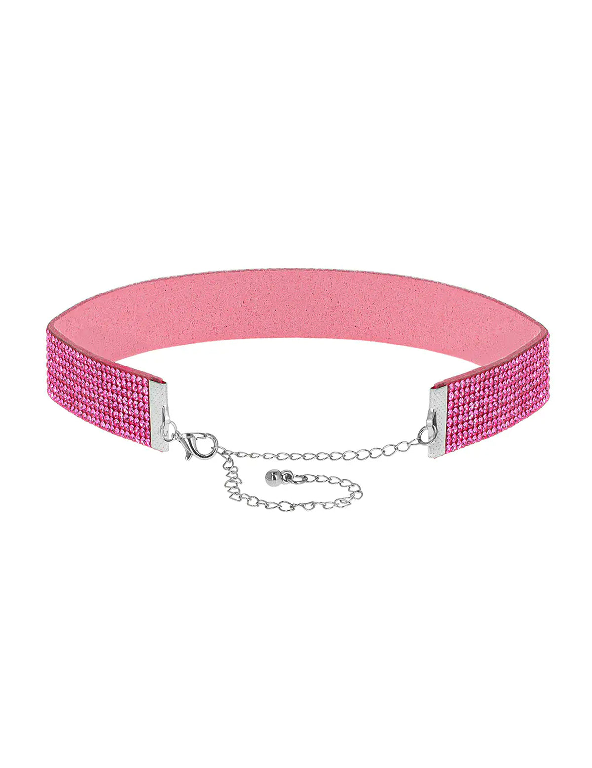 Ružičasti choker s cirkonima za odrasle