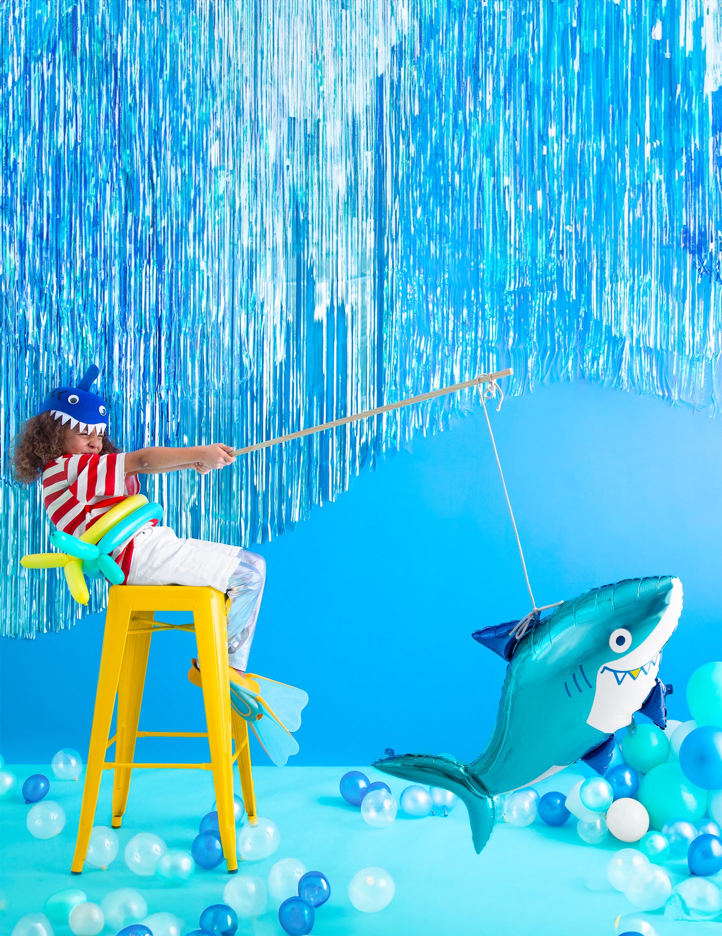 Rideau de fils bleu nuit métallisé 90 x 250 cm