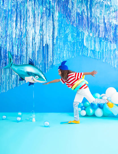 Rideau de fils bleu nuit métallisé 90 x 250 cm