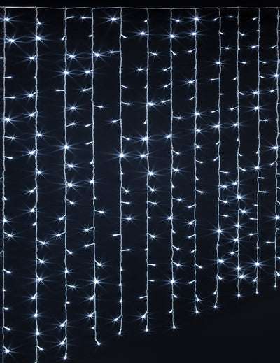 Rideau lumineux intérieur extérieur blanc froid