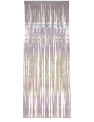 Rideau scintillant pour décoration blanc irisé