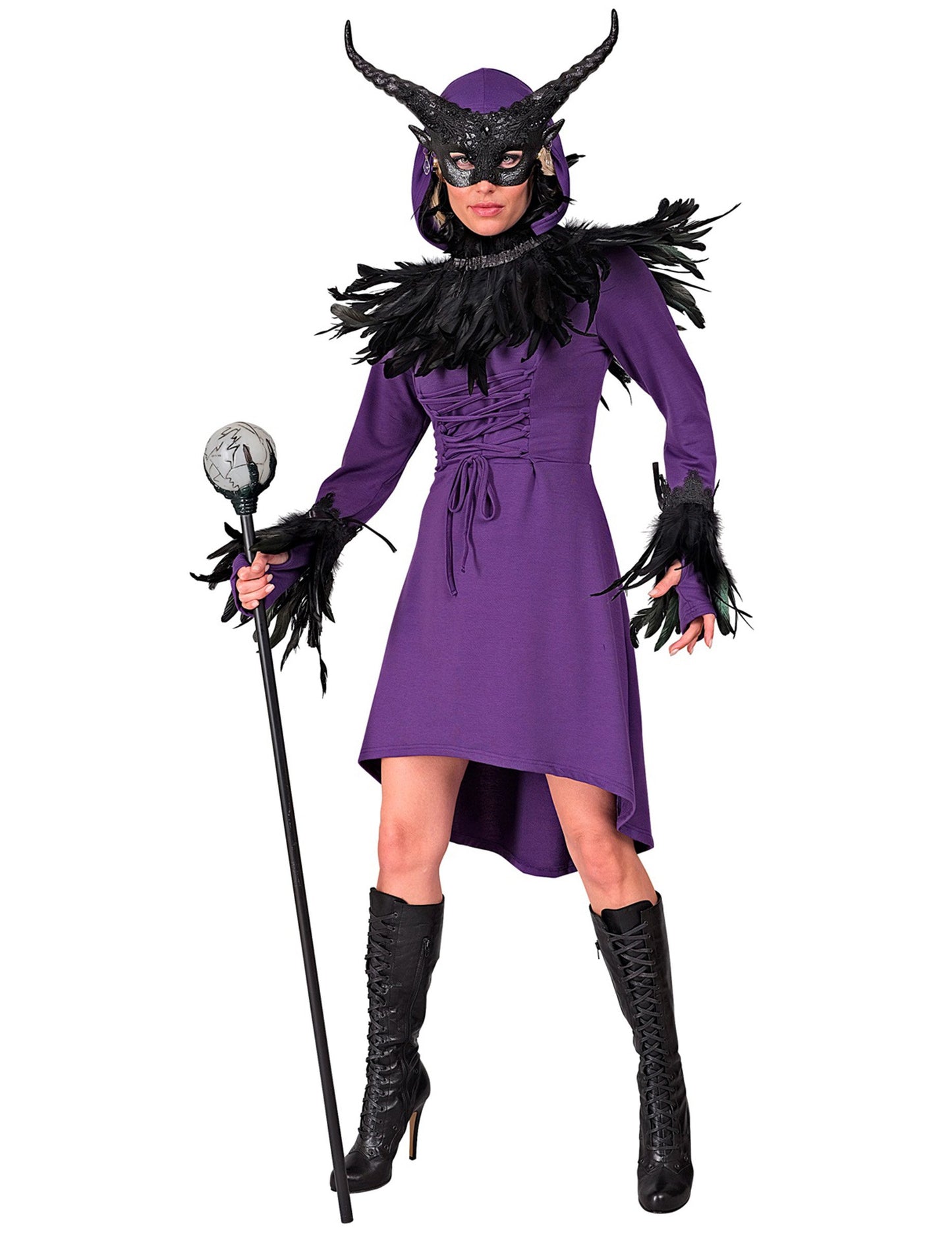 Ženska ljubičasta srednjovjekovna gotička haljina