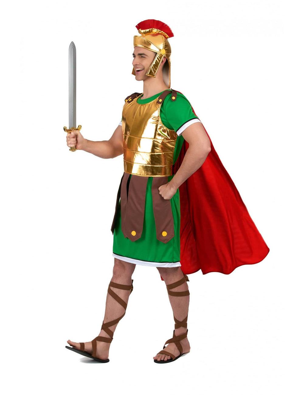 Bočni prikaz kostima rimskog centuriona za muškarac