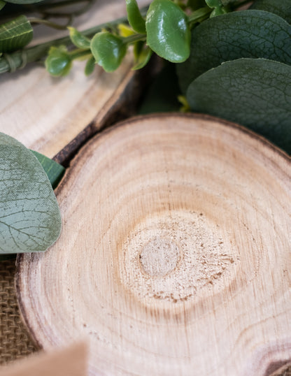Rondin de bois naturel 10 à 12 cm pour décoration mariage