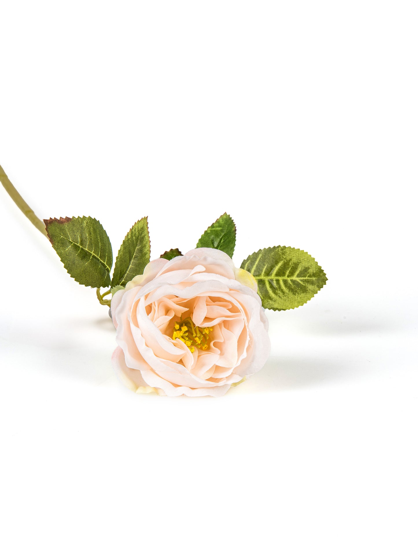 Umjetna pastelno ružičasta ruža na stabljici 42 cm vjenčani dekor