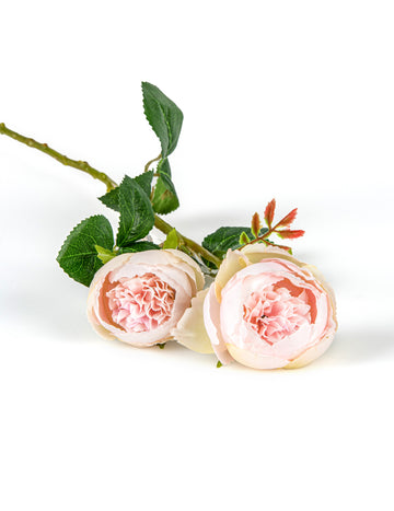 Pastelno ružičaste umjetne ruže na stabljikama 46 cm, set od 2