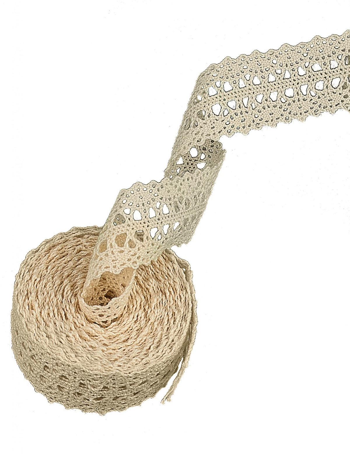 Ruban dentelle vintage pour décoration ivoire