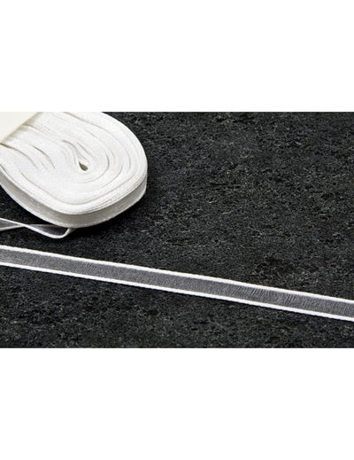 Ruban fin en organza pour décoration de fête blanc