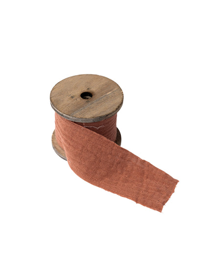 Traka od pamučne gaze boje stare ruže 4.5 cm x 3 m, boemski stil