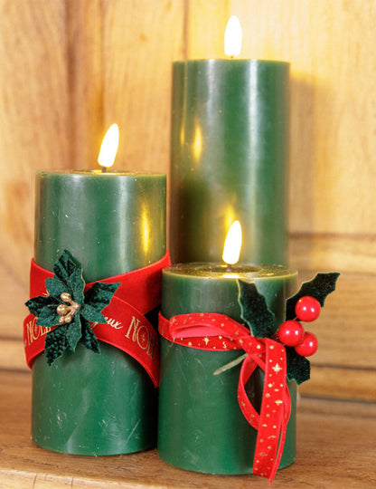 Ruban Joyeux Noël velours rouge et or 2,5 cm x 3 m