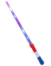Sabre lumineux tricolore pour enfant avec manche bleu blanc rouge et lumière bleue