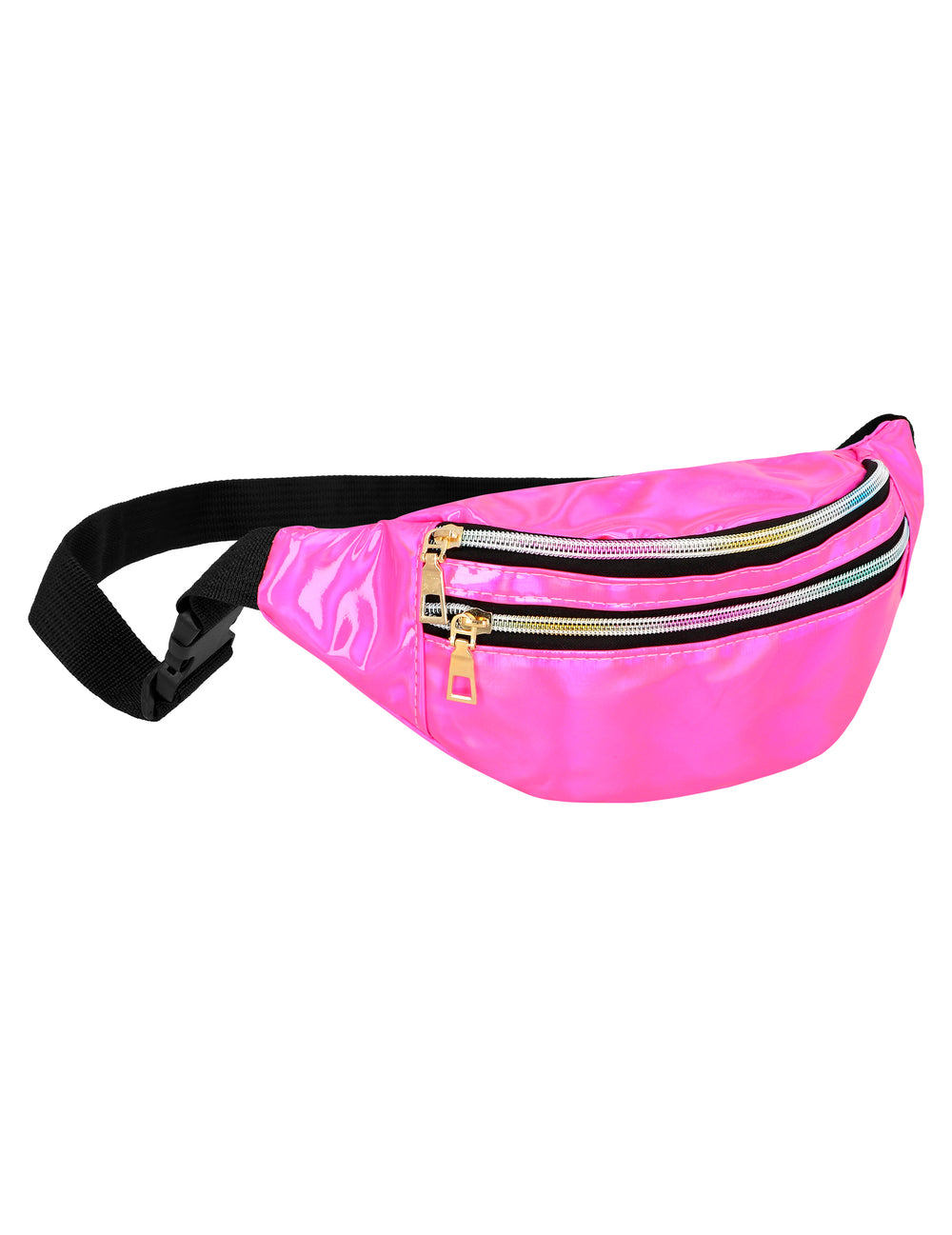 Sac banane rose pour adulte brillant