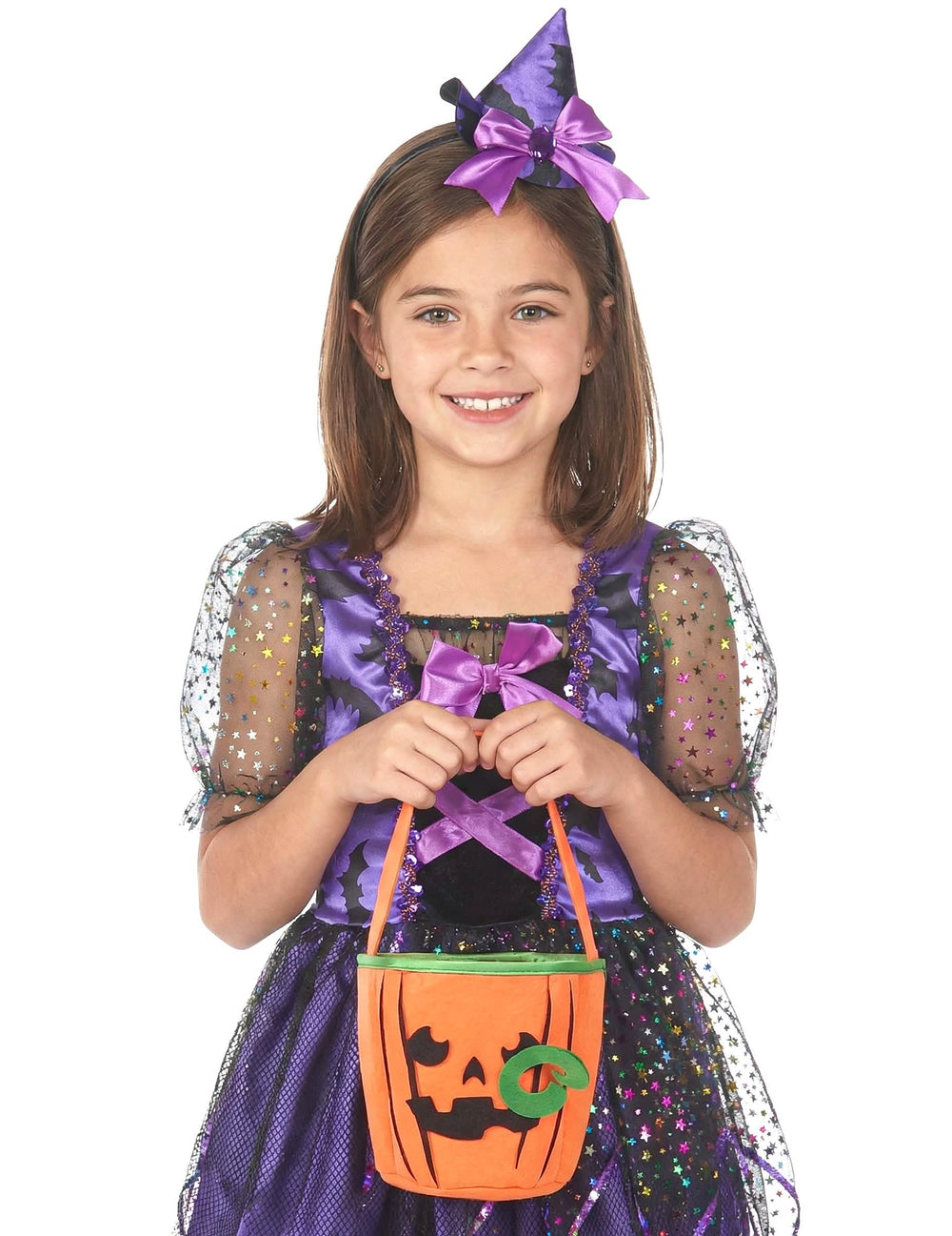 Torba za halloween s jezivom bundevom za dijete narančasta i zelena