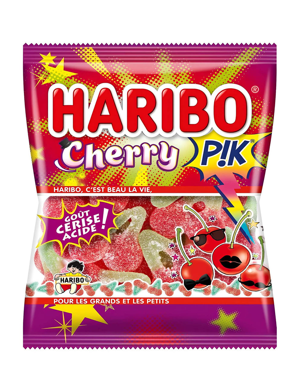 Vrećica bomboni Cherry Pik Haribo za male i velike s kiselim okusom višnje