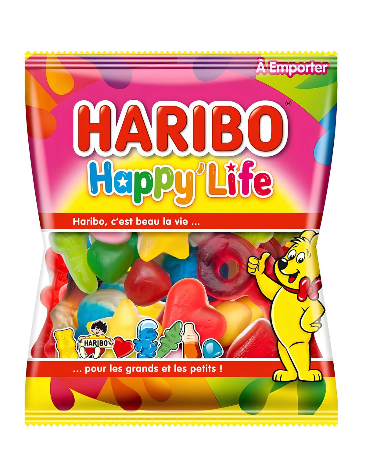 Vrećica bombona Happy'Life Haribo za velike i male višebojno 120 g
