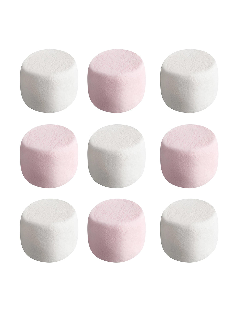 Détail des guimauves roses et blanches du sachet de bonbons Haribo Chamallows