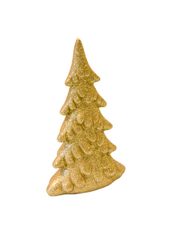 Božićno drvce od zlatne smole s glitterom 13 cm Božićni ukras
