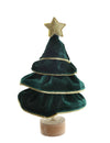 Sapin pailleté vert sapin 7 x 12 cm