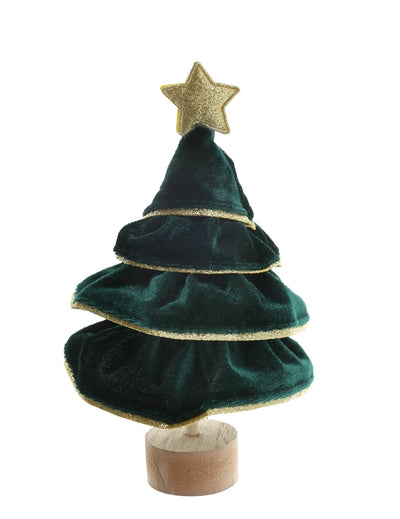 Svjetlucavo božićno drvce tamnozeleno 7 x 12 cm