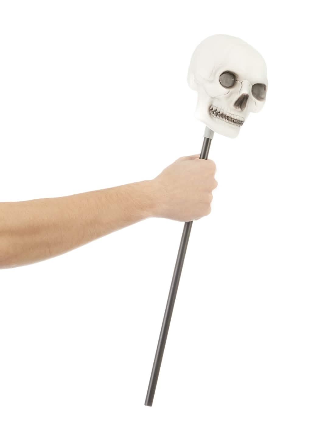 Prezentacija žezla s lubanjom halloween