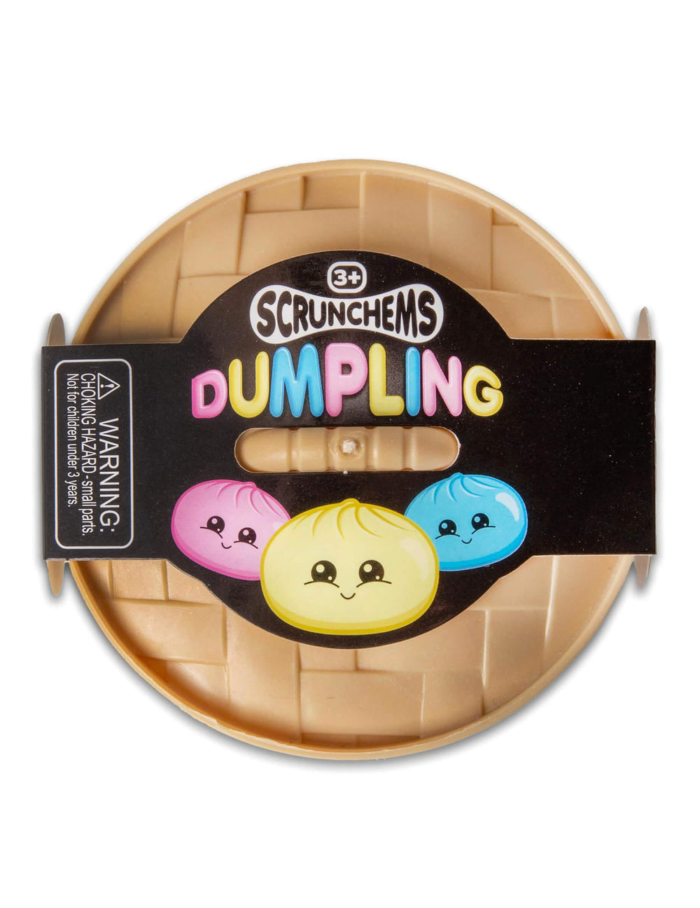 Vue de dessus du couvercle du panier vapeur de la balle anti stress Scrunchems Bao
