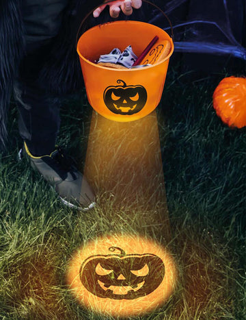 Narančasta bundeva svjetlosna kanta za bombone