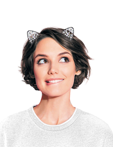 Luksuzna traka za glavu s mačkom i cirkonima za odrasle