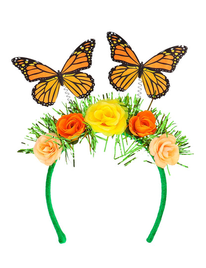 Traka za glavu za odrasle s cvijetom i leptirom